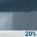 Monday: A slight chance of rain showers before 1pm. Mostly sunny, with a high near 73. North northwest wind 5 to 10 mph. Chance of precipitation is 20%. Monday: Slight Chance Rain Showers
