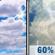 Saturday: Mostly Cloudy then Showers And Thunderstorms Likely