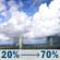Tuesday: Isolated showers and thunderstorms between 8am and 2pm, then a chance of showers and thunderstorms. Mostly sunny, with a high near 91. East northeast wind 0 to 5 mph. Chance of precipitation is 70%. Tuesday: Isolated Showers And Thunderstorms